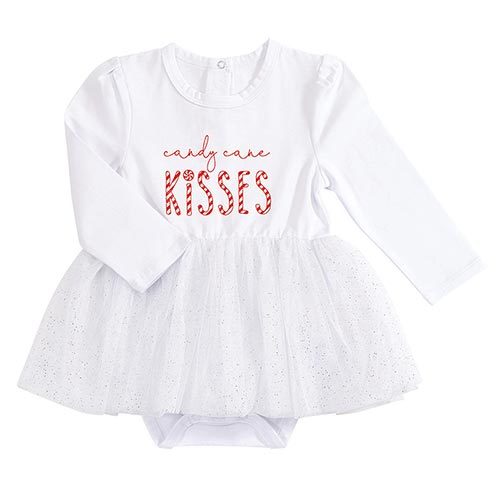 Stephan Baby: Candy Cane Kisses Dress - White (6-12 months)