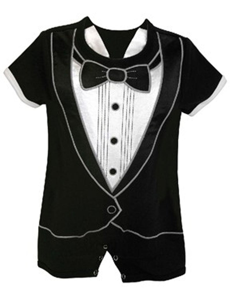 Stephan Baby: Short Romper - Tuxedo (3-6 Months)