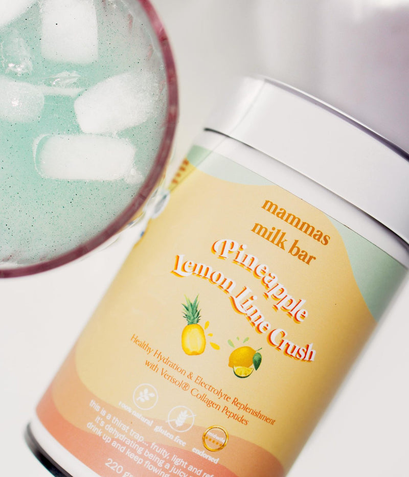 Mammas Milk Bar Pineapple, Lemon & Lime Hydration Electrolytes & Collagen 170g