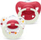 NUK: Signature Night Soothers - Red (2 Pack)