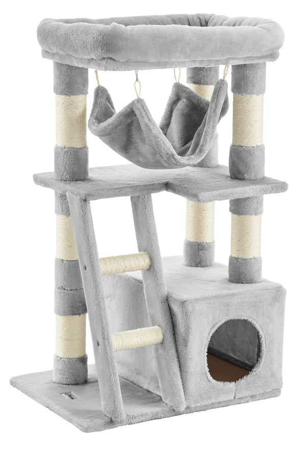 Zoomies Cat Tree Condo House -Light Grey