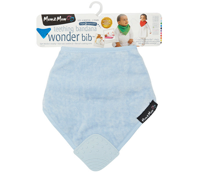 Mum 2 Mum: Teething Bandana Wonder Bib - Baby Blue
