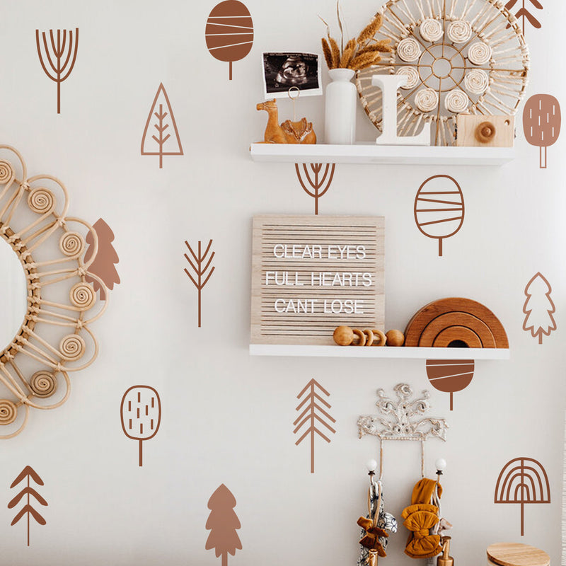36 Pcs Nursery Wall Decals (Rustic Forest)