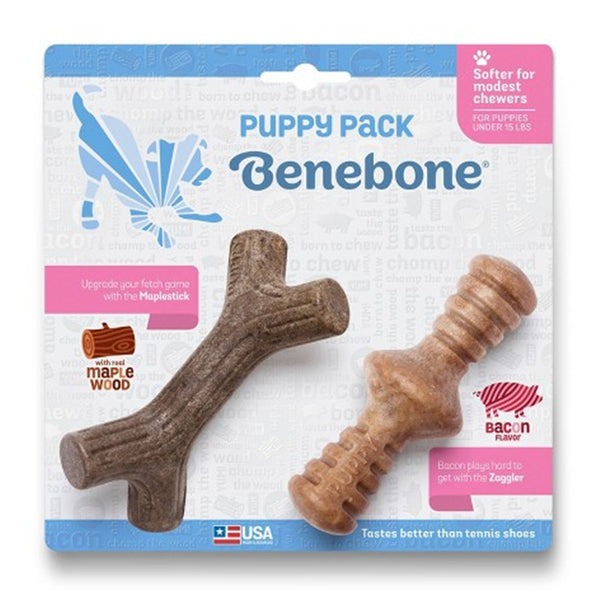 Benebone: Maplestick & Bacon Zaggler - Puppy (2-Pack)
