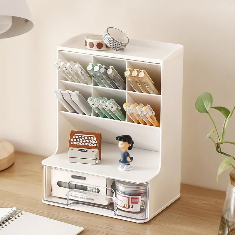 STORFEX Plastic Cosmetic Storage with Drawers - White