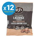 RJ's Licorice Milk Chocolate Hunting Easter Eggs 120g (Box of 12) (12 Pack)