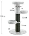 Zoomies Deluxe 110cm Cat Tower with Giant Scratching Pole - Light Grey