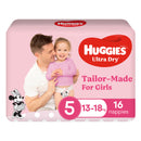 Huggies Ultra Dry Convenience Walker Girl Nappies - Size 5 (16 Pack)