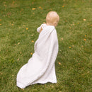 Little Unicorn: Cotton Muslin Baby Blanket - Tan Gingham