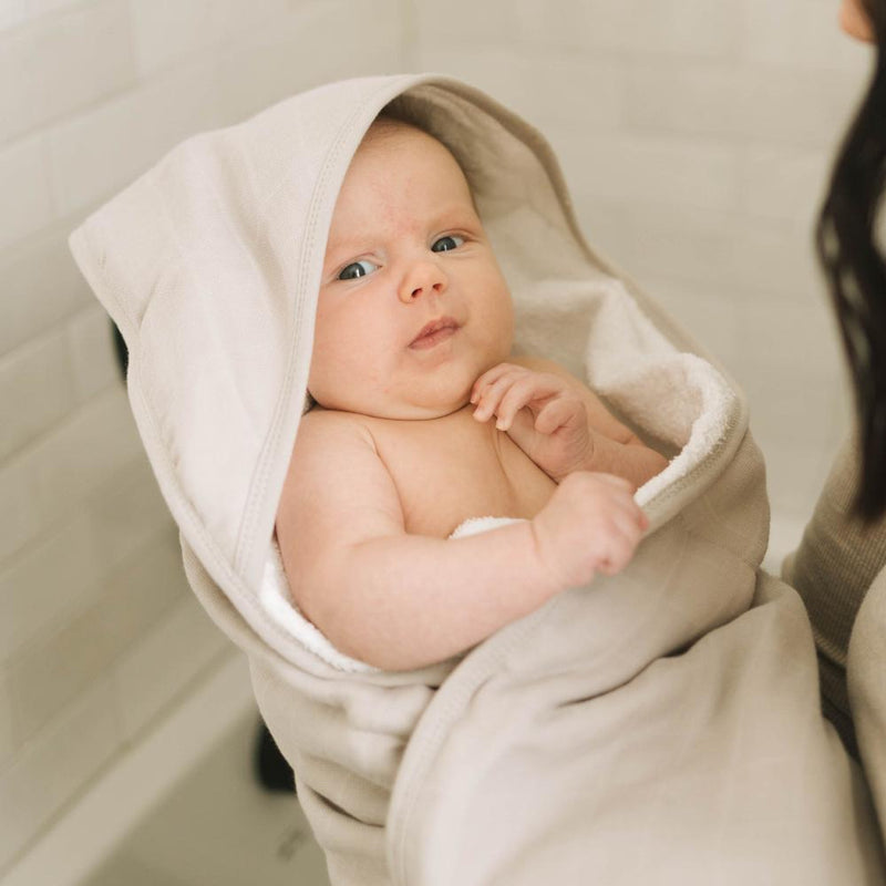 Little Unicorn: Baby Hooded Towel - Porpoise