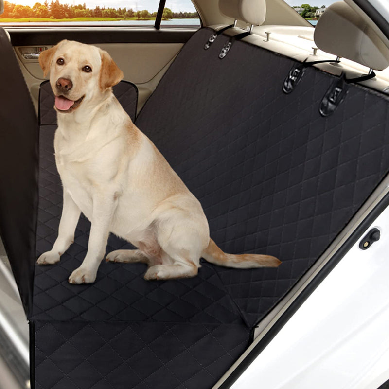 PETSWOL Dog Car Back Seat Cover - Black