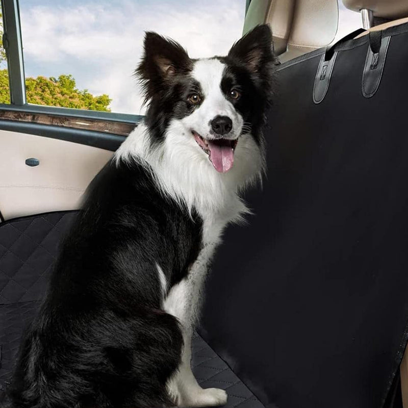 PETSWOL Dog Car Back Seat Cover - Black