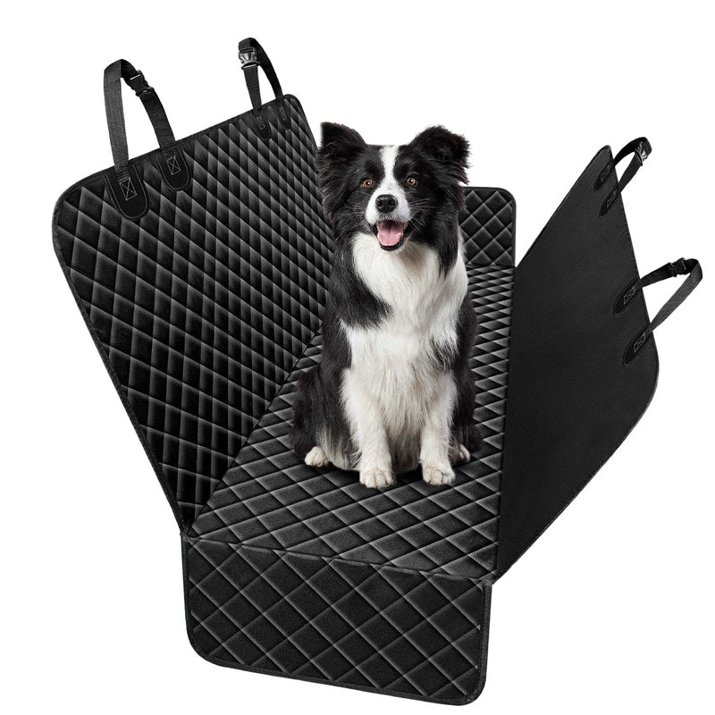 PETSWOL Dog Car Back Seat Cover - Black