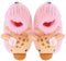 SnuggUps: Baby Animal Slippers - Giraffe (Small) in Orange/Pink
