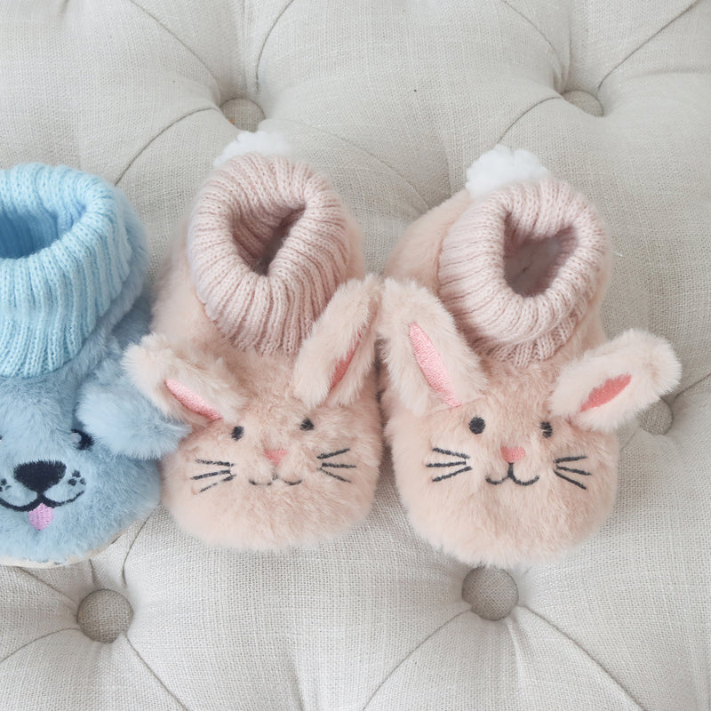 SnuggUps: Baby Animal Slippers - Bunny (Medium) in Cream