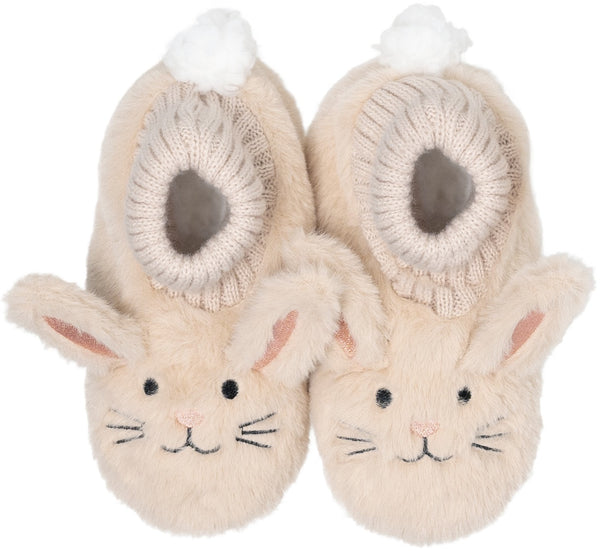 SnuggUps: Baby Animal Slippers - Bunny (Large) in Cream
