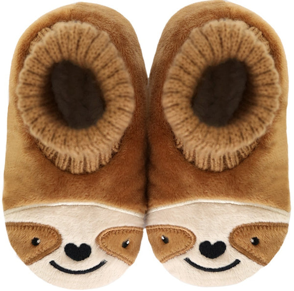 SnuggUps: Baby Animal Slippers - Sloth (Medium) in Brown