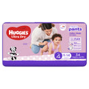 Huggies Ultra Dry Convenience Nappy Toddler Girl Pants - Size 4 (34 Pack)