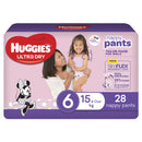 Huggies Ultra Dry Convenience Nappy Junior Girl Pants - Size 6 (28 Pack)