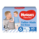 Huggies Ultra Dry Boys Nappies Jumbo Pack - Size 6 (60 Pack)
