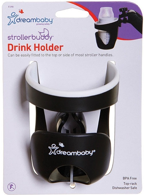Dreambaby: Strollerbuddy Drink Holder - Black/Cream