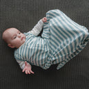 Woolbabe: 3 Seasons Front Zip Merino/Organic Cotton Sleeping Bag - Tide (3-24 Months)