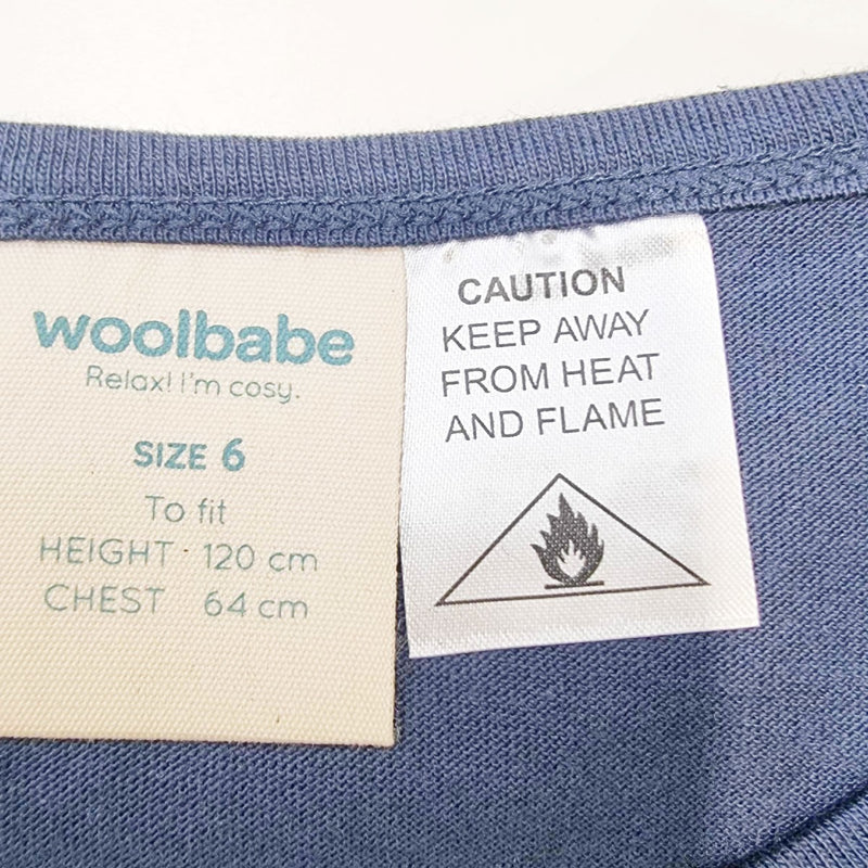 Woolbabe: Merino/Organic Cotton Winter Pyjamas - Tide Stars (2 Years)