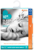 Love to Dream: Sleep Suit Cool 2.5 TOG - Moonlight White (12-24 Months)