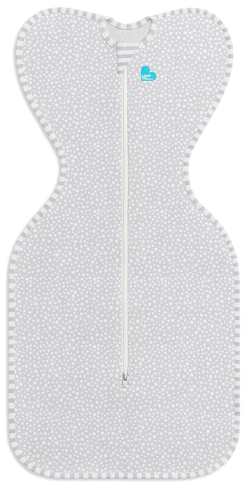 Love to Dream: Swaddle UP Bamboo 1.0 TOG - Wave Dot Grey (Medium) (Suitable for 6-8.5kg)