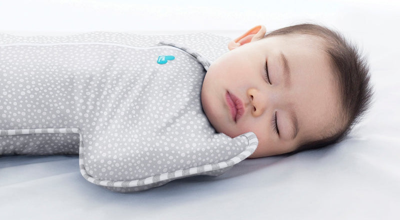 Love to Dream: Swaddle UP Bamboo 1.0 TOG - Wave Dot Grey (Medium) (Suitable for 6-8.5kg)