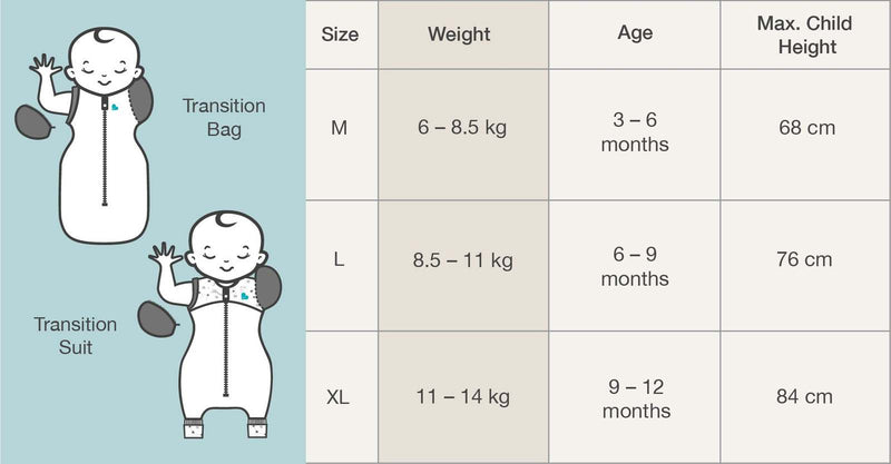 Love to Dream: Swaddle Up Transitions Bag Warm 0.2 TOG - "You Are My" (Medium) (Suitable for 6-8.5kg)