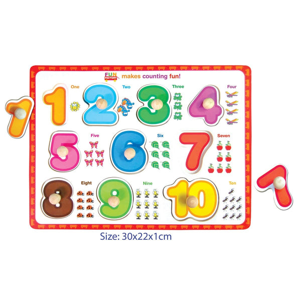 Fun Factory: Wooden Numbers Knob Puzzle