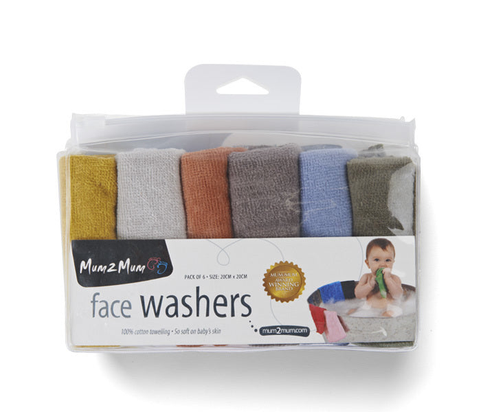 Mum 2 Mum: Face Washers - Earth Pack (6 Pack)