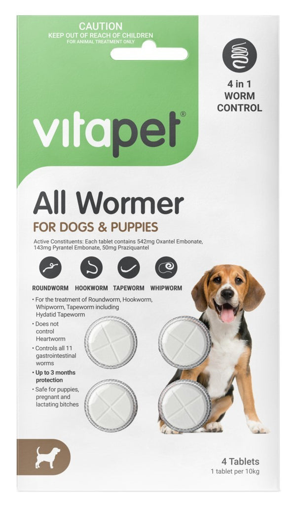 Vitapet: Super All Wormer Dogs & Puppies (4 Pack)
