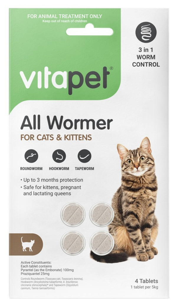 Vitapet: All Wormer Cat (4 Tablets)