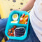 Bumkins: Jelly Silicone 3 Section Bento Box - Blue Jelly