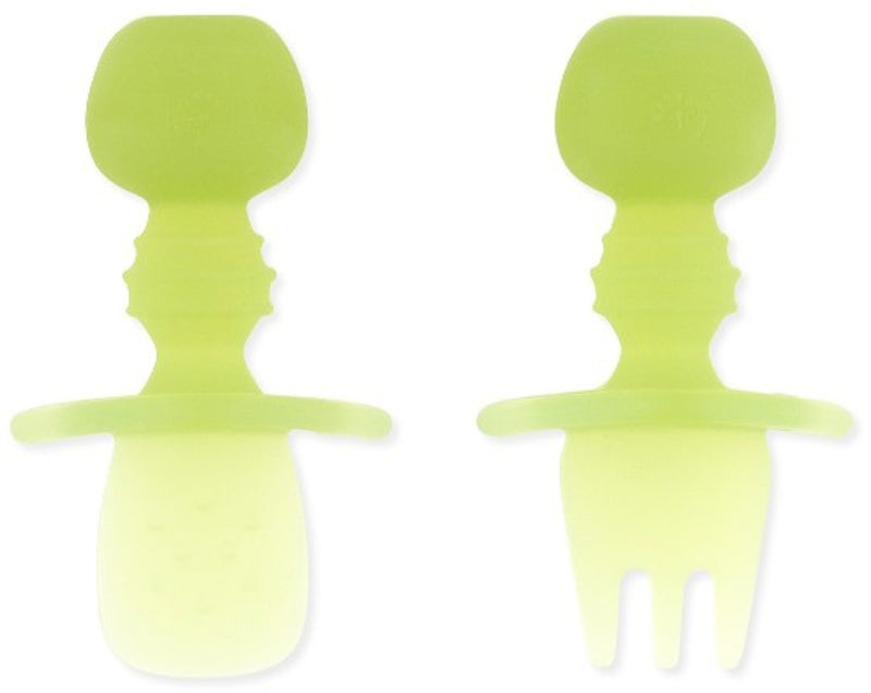 Bumkins: Jelly Silicone Chewtensils - Green Jelly