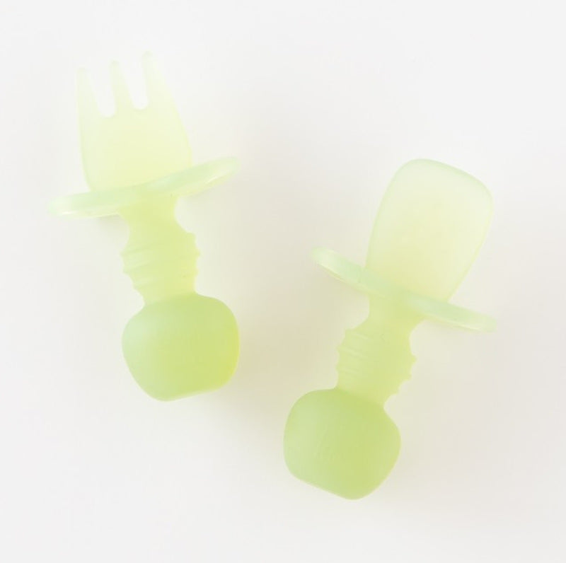 Bumkins: Jelly Silicone Chewtensils - Green Jelly