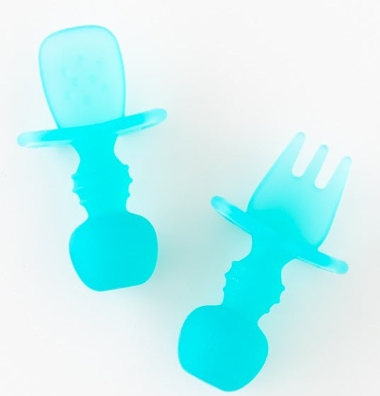 Bumkins: Jelly Silicone Chewtensils - Blue Jelly