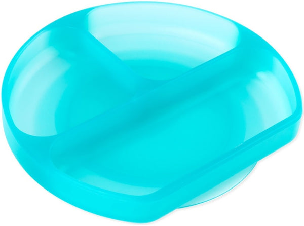 Bumkins: Jelly Silicone Grip Dish - Blue Jelly