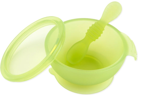 Bumkins: Jelly Silicone First Feeding Set - Green Jelly