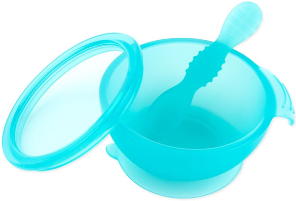 Bumkins: Jelly Silicone First Feeding Set - Blue Jelly