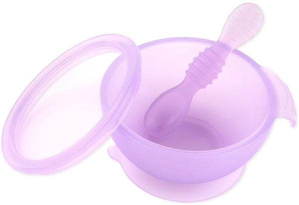 Bumkins: Jelly Silicone First Feeding Set - Purple Jelly