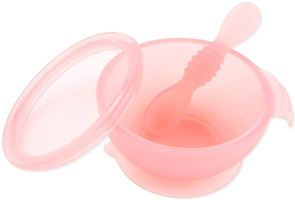 Bumkins: Jelly Silicone First Feeding Set - Pink Jelly