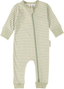 Woolbabe: Pyjama Suit - Meadow (6-12 Months) in Cream/Green