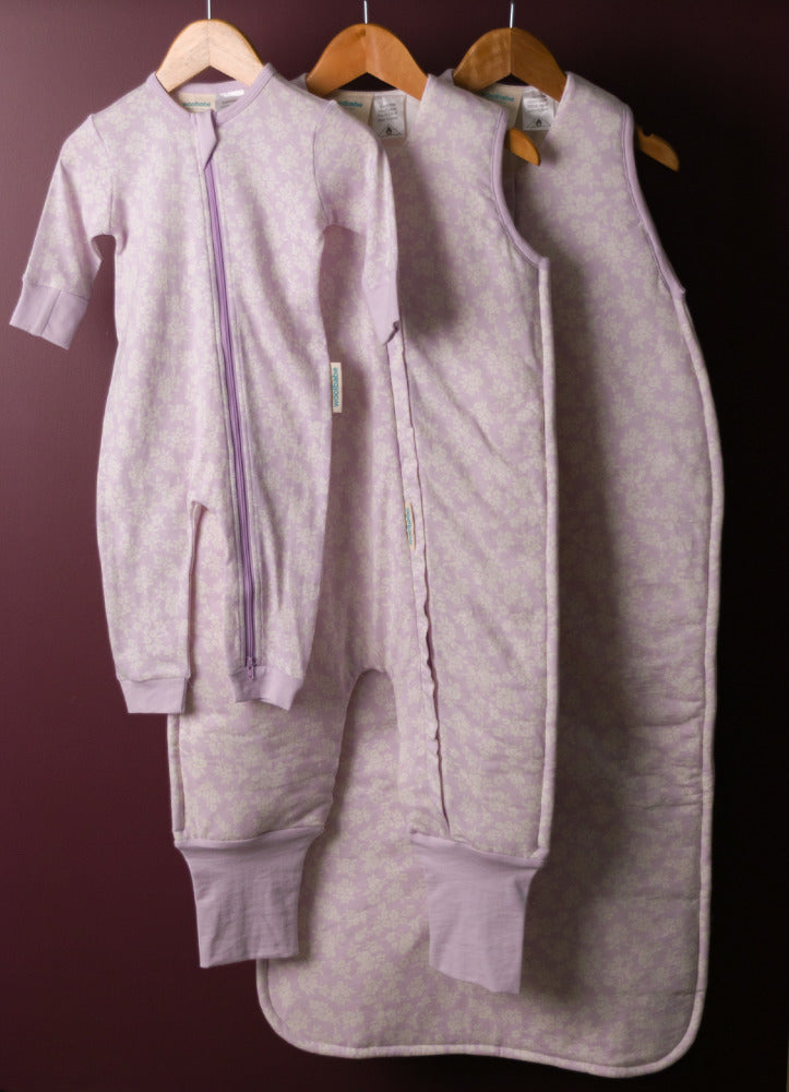 Woolbabe: Duvet Sleeping Suit - Mauve Manuka (2 Years)