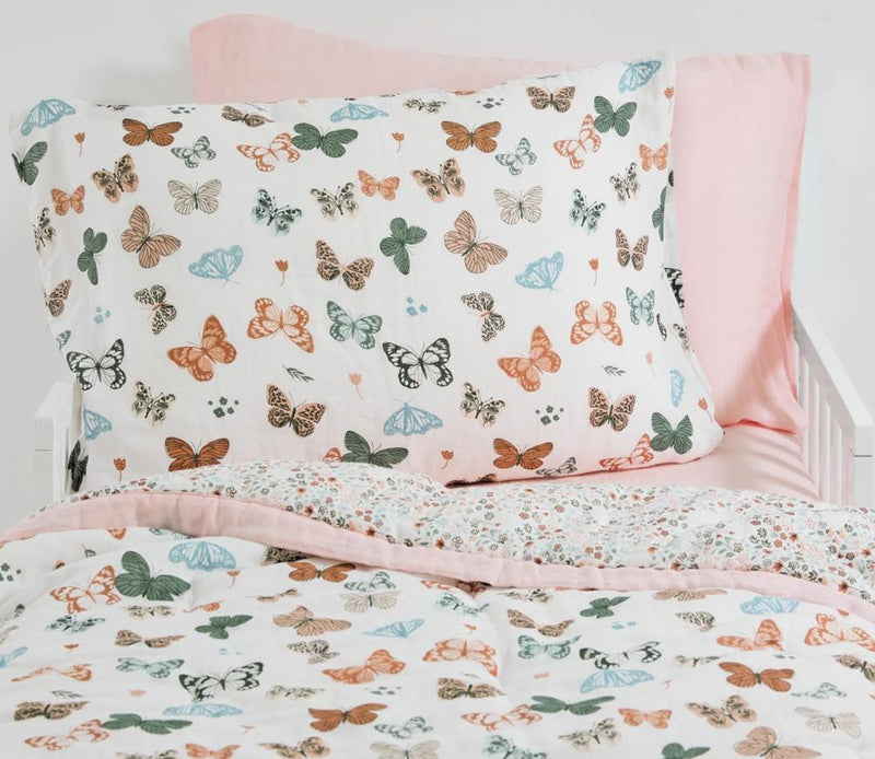Little Unicorn: Pillowcase Set - Butterflies (2 Pack)