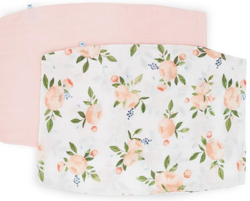 Little Unicorn: Pillowcase Set - Watercolour Roses Grande (2 Pack)