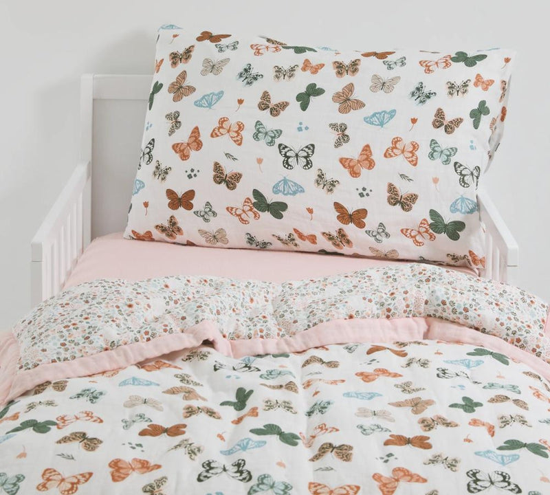 Little Unicorn: Toddler Bedding Set - Butterflies