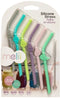 Melii: Silicone Animal Straws with Cleaning Brush (6 Pack)